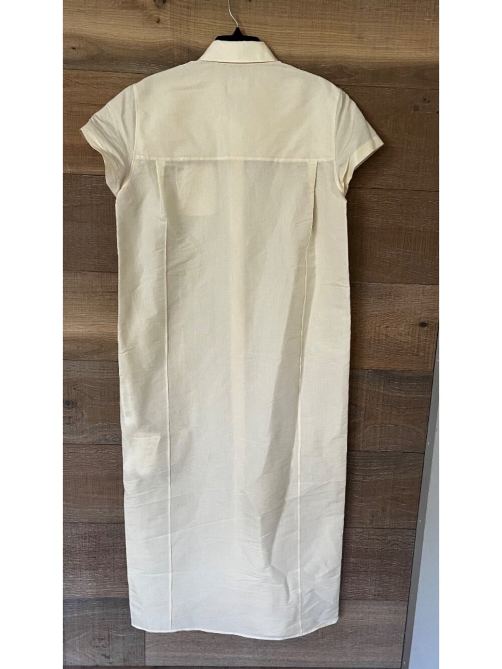 NWT KHAITE Effy silk and cotton-blend organza midi shirt dress SIZE M - Picture 6 of 12